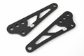 Pair of black brackets on white background